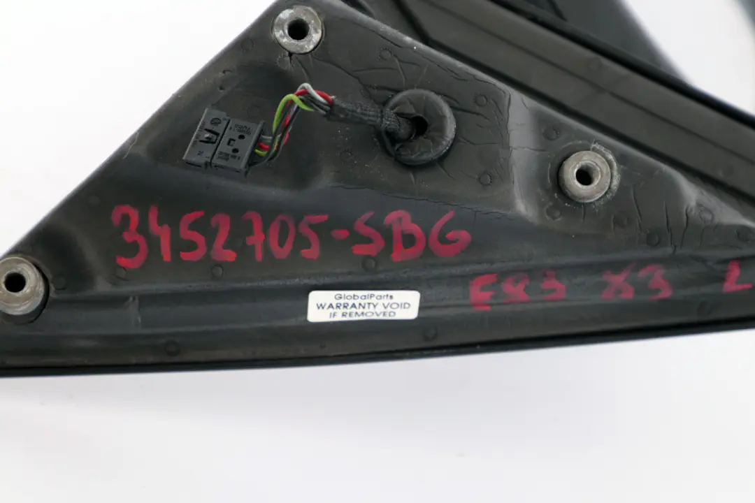 Heated Front Left Door Wing Mirror N/S Silbergrau Grey to BMW X3 Series E83 M Sport with Part number 3452705 BMW X3 Series E83 M Sport Heated Front Left Door Wing Mirror N/S Silbergrau Grey - SKU rhd-3452705-SBG - Part number 3452705