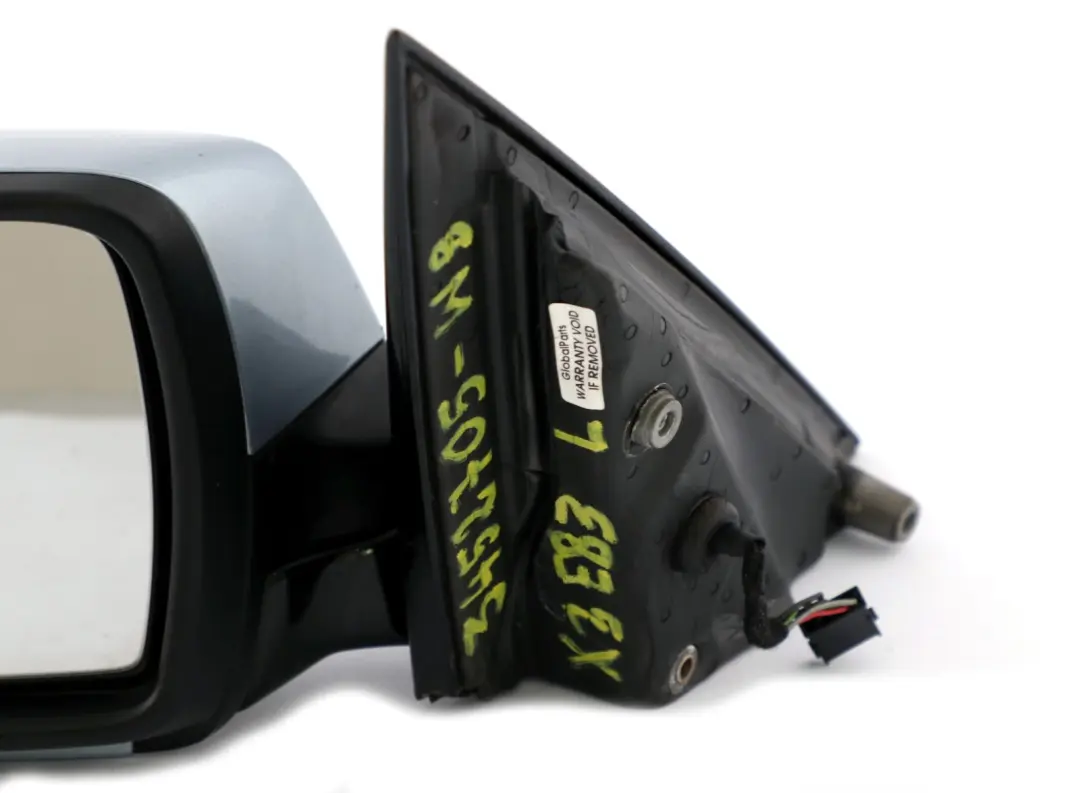 High Gloss Heated Left N/S Wing Mirror Bluewater 896 to BMW X3 Series E83 M Sport with Part number 3452705 BMW X3 Series E83 M Sport High Gloss Heated Left N/S Wing Mirror Bluewater 896 - SKU rhd-3452705-WB - Part number 3452705