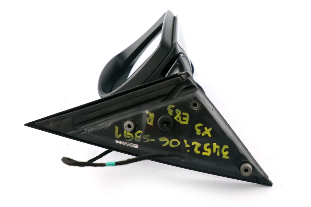 High Gloss Heated Right O/S Wing Mirror Silver Grey to BMW X3 Series E83 M Sport with Part number 3452706 BMW X3 Series E83 M Sport High Gloss Heated Right O/S Wing Mirror Silver Grey - SKU rhd-3452706-SBG1 - Part number 3452706