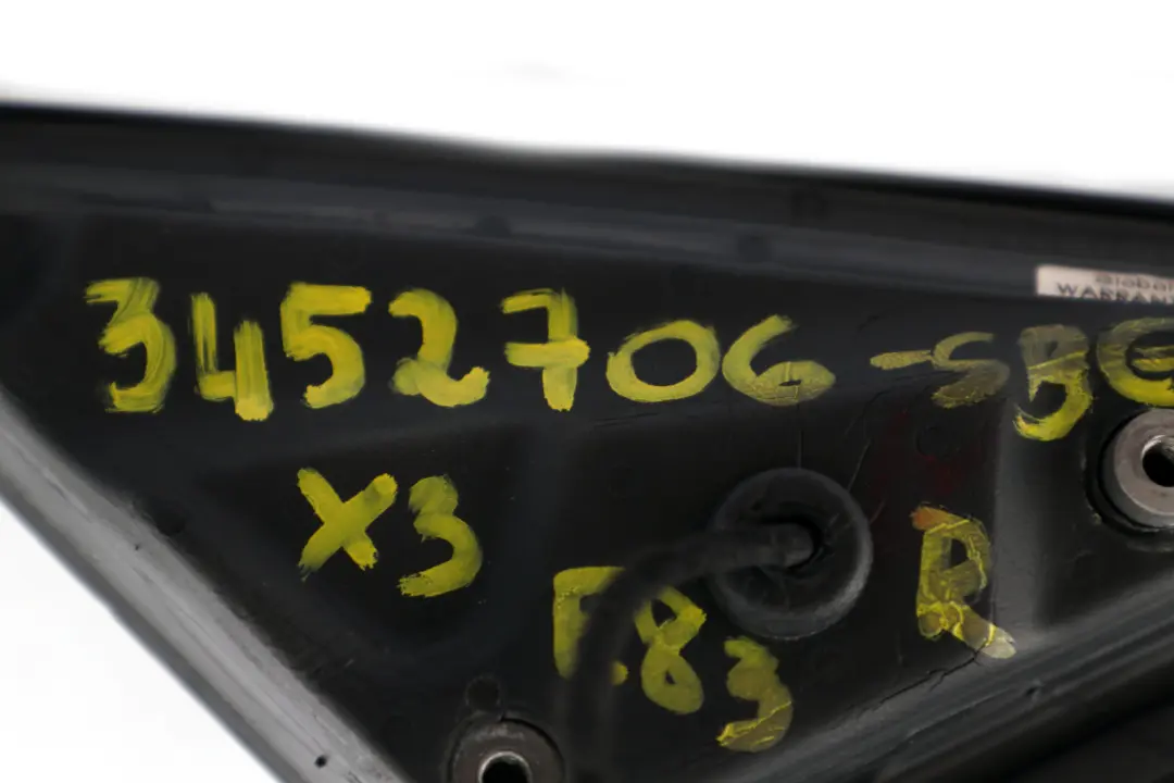 High Gloss Heated Right O/S Wing Mirror Silver Grey to BMW X3 Series E83 M Sport with Part number 3452706 BMW X3 Series E83 M Sport High Gloss Heated Right O/S Wing Mirror Silver Grey - SKU rhd-3452706-SBG1 - Part number 3452706