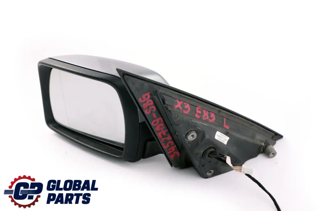 Fold Front Left Door Wing Mirror N/S Silbergrau to BMW X3 Series E83 M Sport Power with Part number 3452709 BMW X3 Series E83 M Sport Power Fold Front Left Door Wing Mirror N/S Silbergrau - SKU rhd-3452709-SBG - Part number 3452709