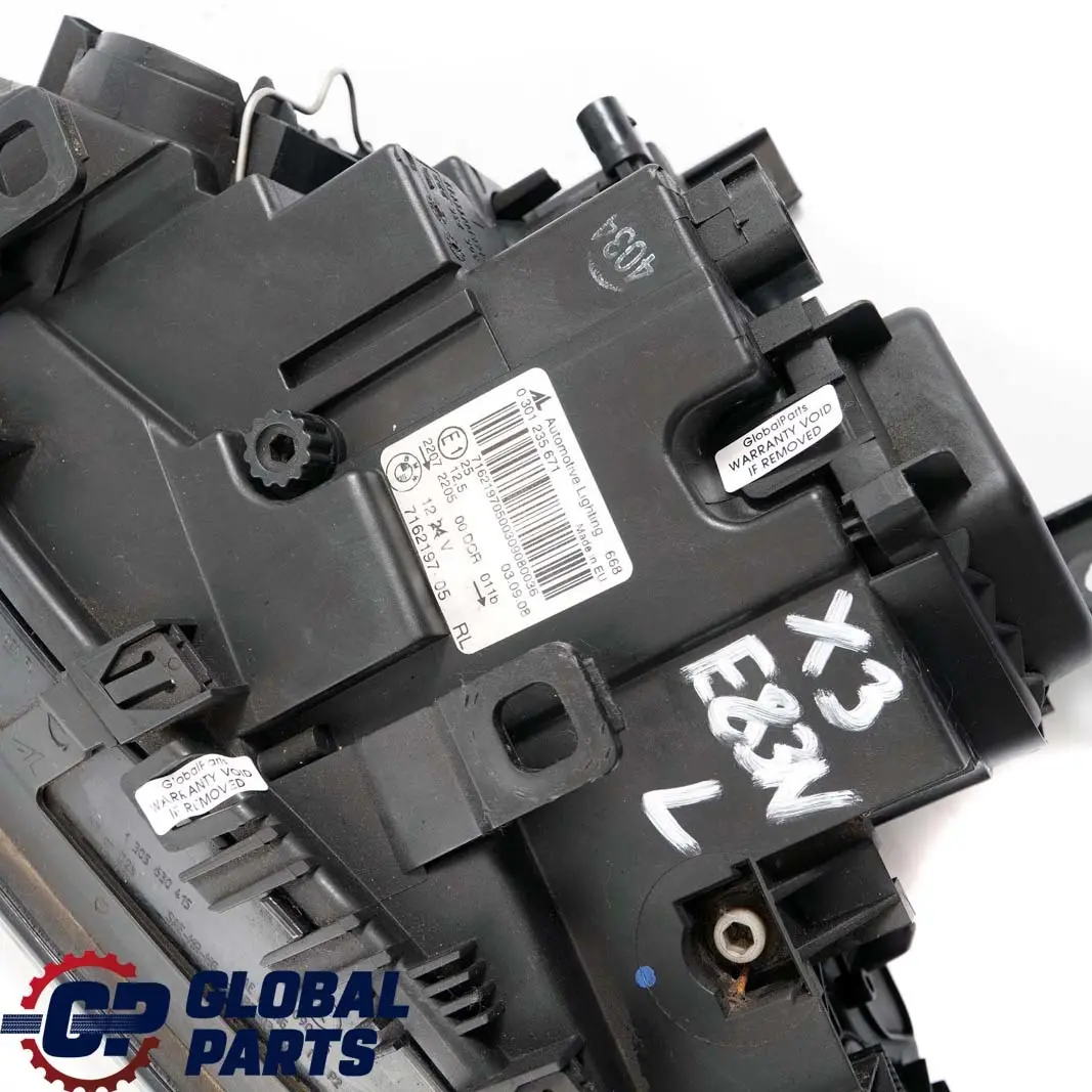 Headlight Headlamp Lamp Front Left N/S 7162197 BMW X3 Series E83 LCI Xenon - SKU rhd-3456037 - Part number 3456037