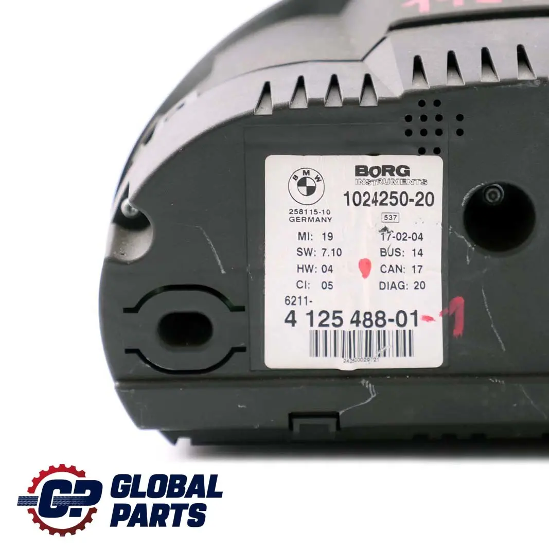 BMW Z4 Series E85 Petrol Instrument Cluster Speedo Clocks MPH Manual - SKU rhd-4125488-1 - Part number 4125488