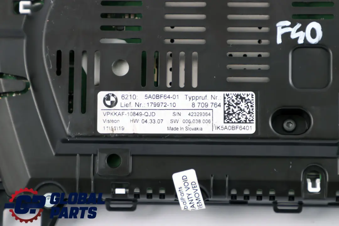 BMW 1 Series F40 118i Instrument Cluster Speedo Clocks Manual - SKU rhd-5A0BF63 - Part number 5A0BF63