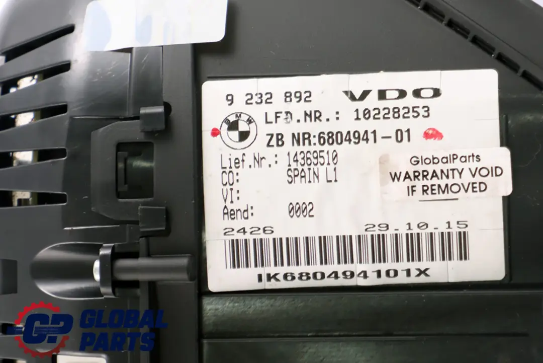 BMW 1 2 Series F20 F21 F22 F23 Instrument Cluster Speedo Clocks MPH Automatic - SKU rhd-6804941 - Part number 6804941