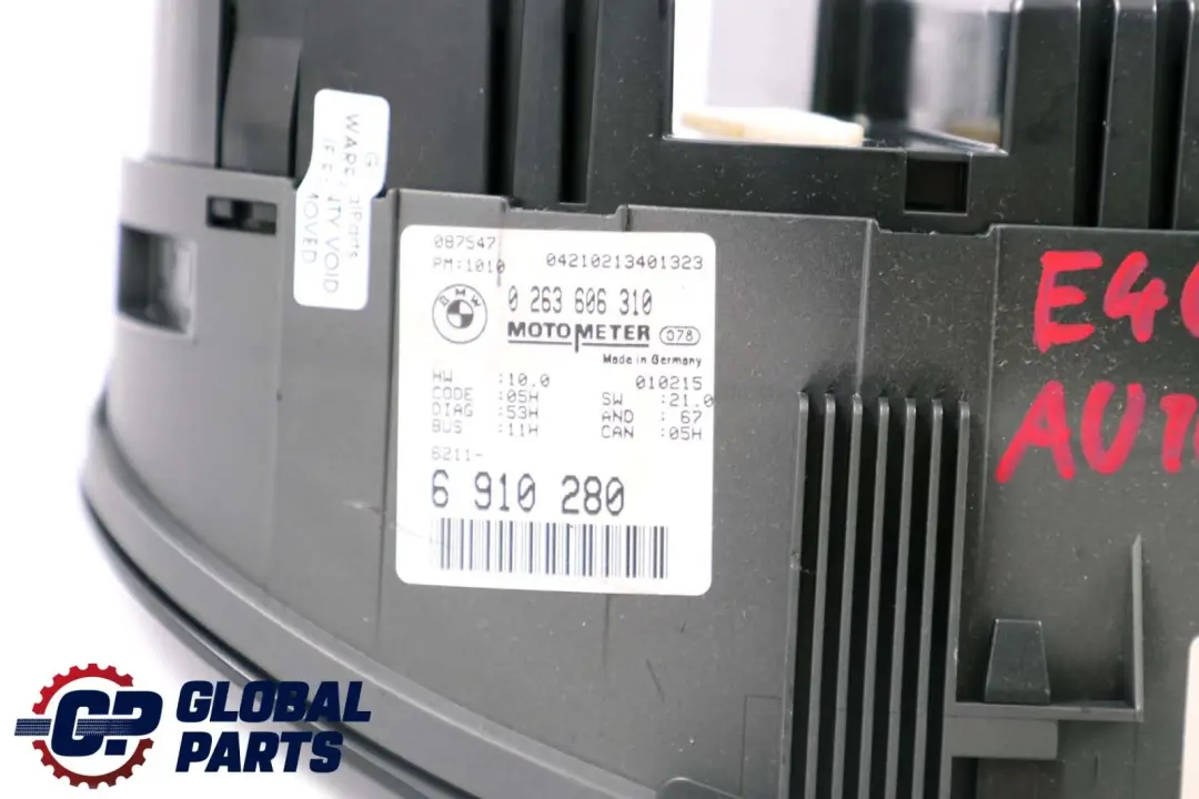 BMW 3 Series E46 Instrument Cluster Speedo Clocks Automat MPH - SKU rhd-6910280 - Part number 6910280