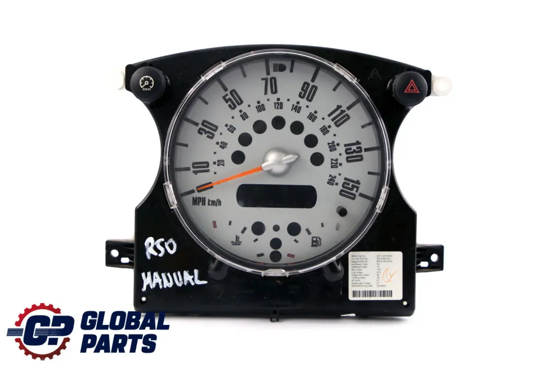 Speedometer Speedo Clock Instrument Cluster to Mini Cooper One R50 R52 with Part number 6918352 Mini Cooper One R50 R52 Speedometer Speedo Clock Instrument Cluster - SKU rhd-6918352 - Part number 6918352