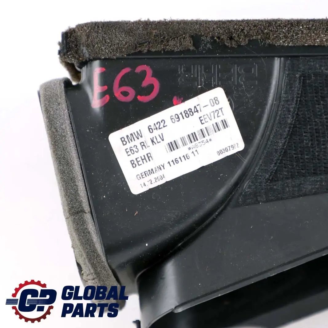 BMW 6 Series E63 E64 Air Duct Distributor Channel - SKU rhd-6918847 - Part number 6918847