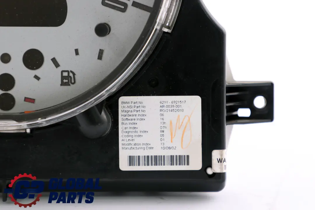 Speedometer Speedo Clock Instrument Cluster Manual to MINI Cooper R50 R52 with Part number 6921517 MINI Cooper R50 R52 Speedometer Speedo Clock Instrument Cluster Manual - SKU rhd-6921517-1 - Part number 6921517