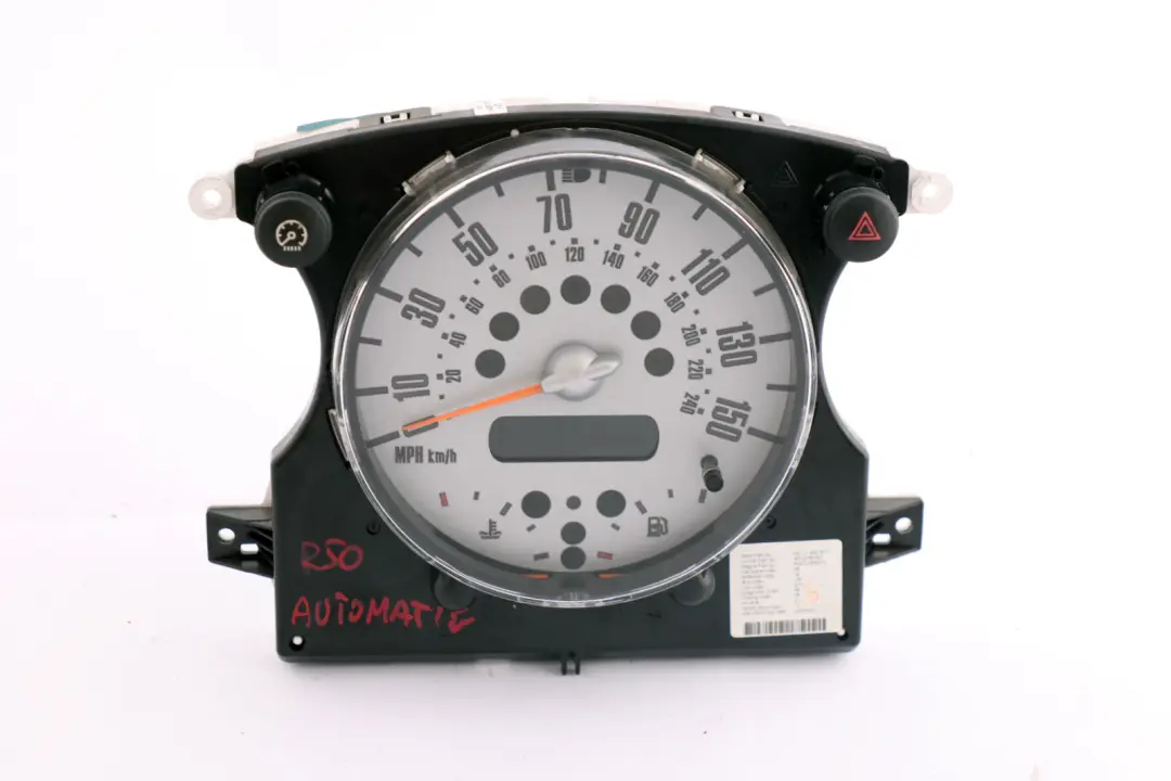 Speedometer Speedo Clock Instrument Cluster 6921517 to Mini Cooper One R50 R52 with Part number 6936282 Mini Cooper One R50 R52 Speedometer Speedo Clock Instrument Cluster 6921517 - SKU rhd-6921517 - Part number 6936282