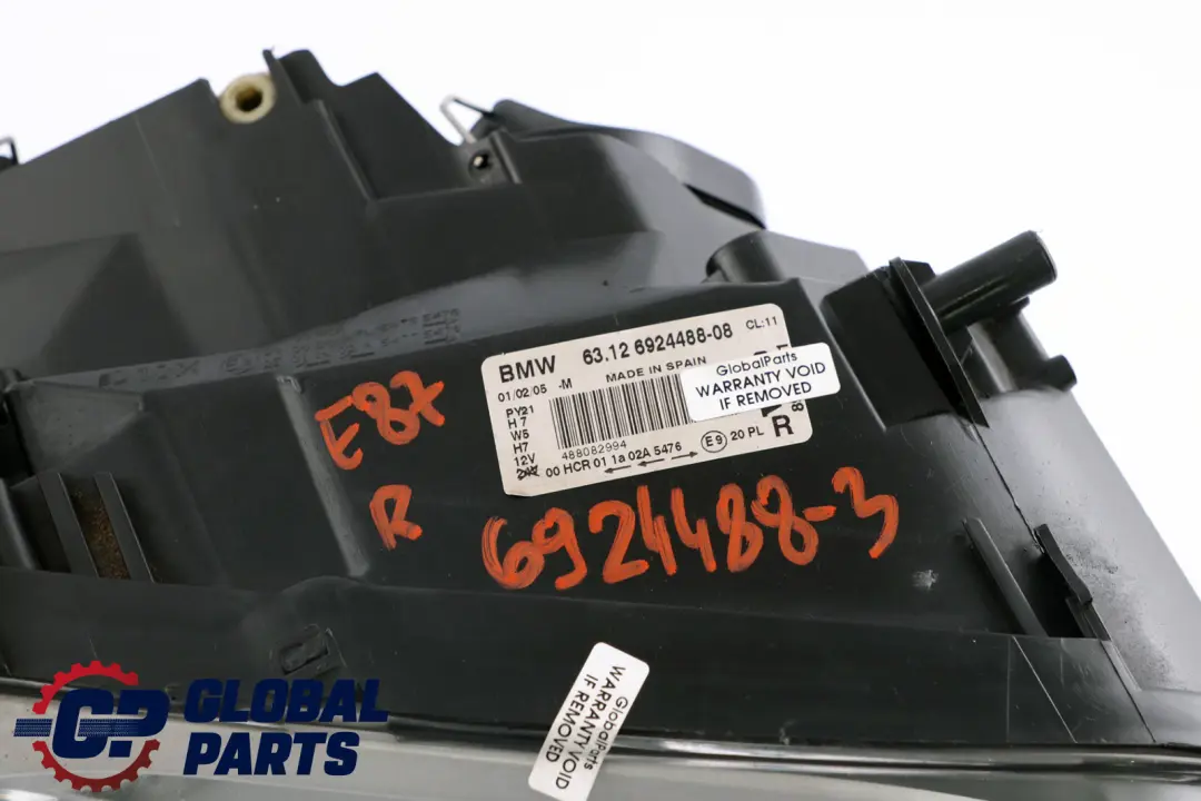 Driver Side Right O/S Headlight Headlamp Front Lamp to BMW 1 Series E87 with Part number 6924488 BMW 1 Series E87 Driver Side Right O/S Headlight Headlamp Front Lamp - SKU rhd-6924488-3 - Part number 6924488