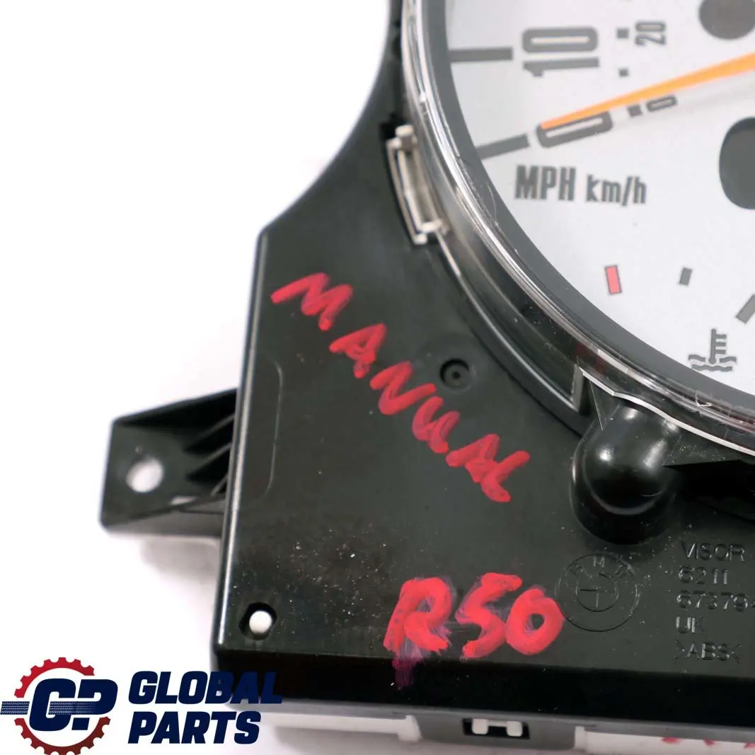 Speedometer Speedo Clock Instrument Cluster Manual to Mini One R50 R52 with Part number 6924905 Mini One R50 R52 Speedometer Speedo Clock Instrument Cluster Manual - SKU rhd-6924905 - Part number 6924905