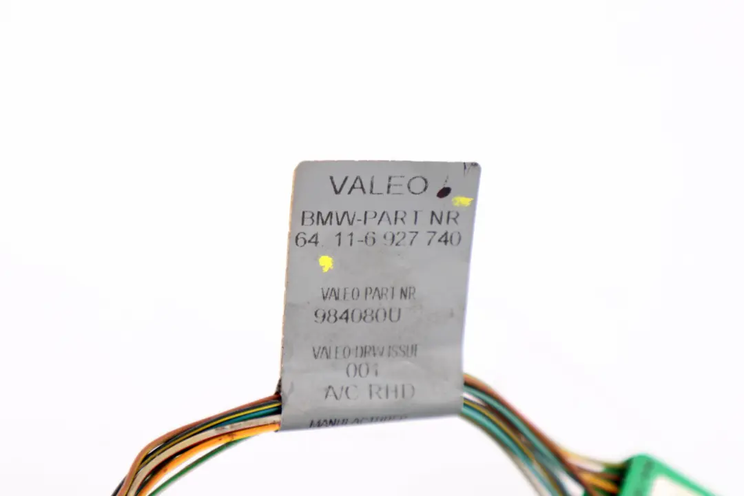 Heater Air Conditioning Wiring Loom Harness to Mini Cooper One R50 R53 with Part number 6927740 Mini Cooper One R50 R53 Heater Air Conditioning Wiring Loom Harness - SKU rhd-6927740 - Part number 6927740