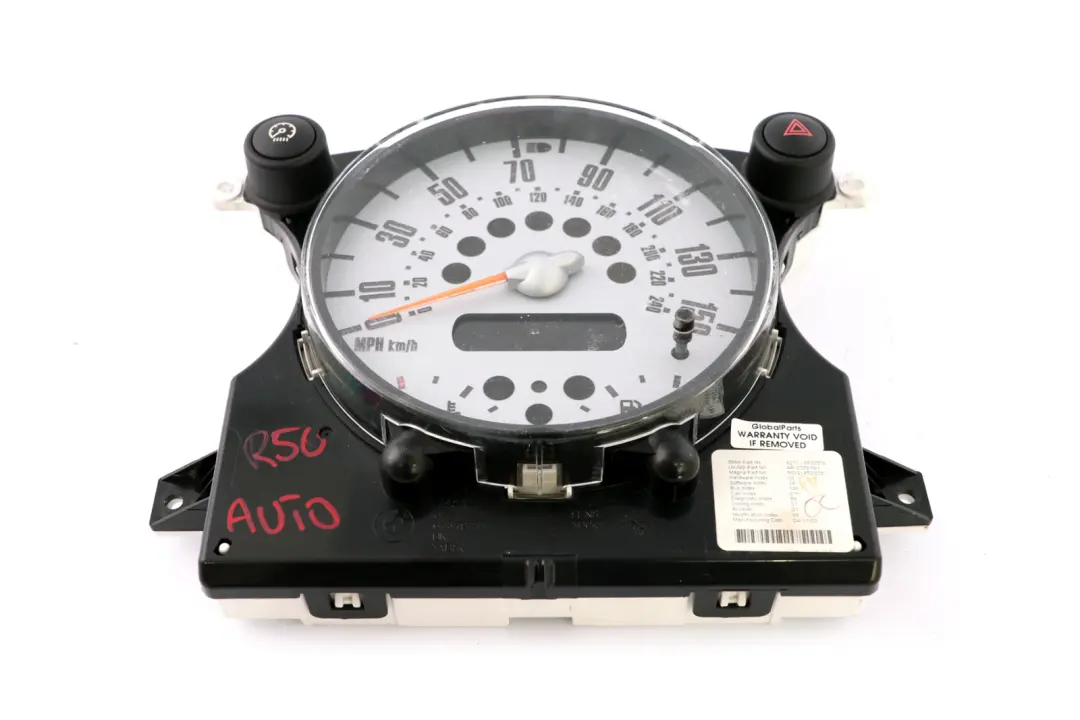 Speedometer Speedo Clock Instrument Cluster Automatic to Mini One R50 R52 with Part number 6932506 Mini One R50 R52 Speedometer Speedo Clock Instrument Cluster Automatic - SKU rhd-6932506 - Part number 6932506