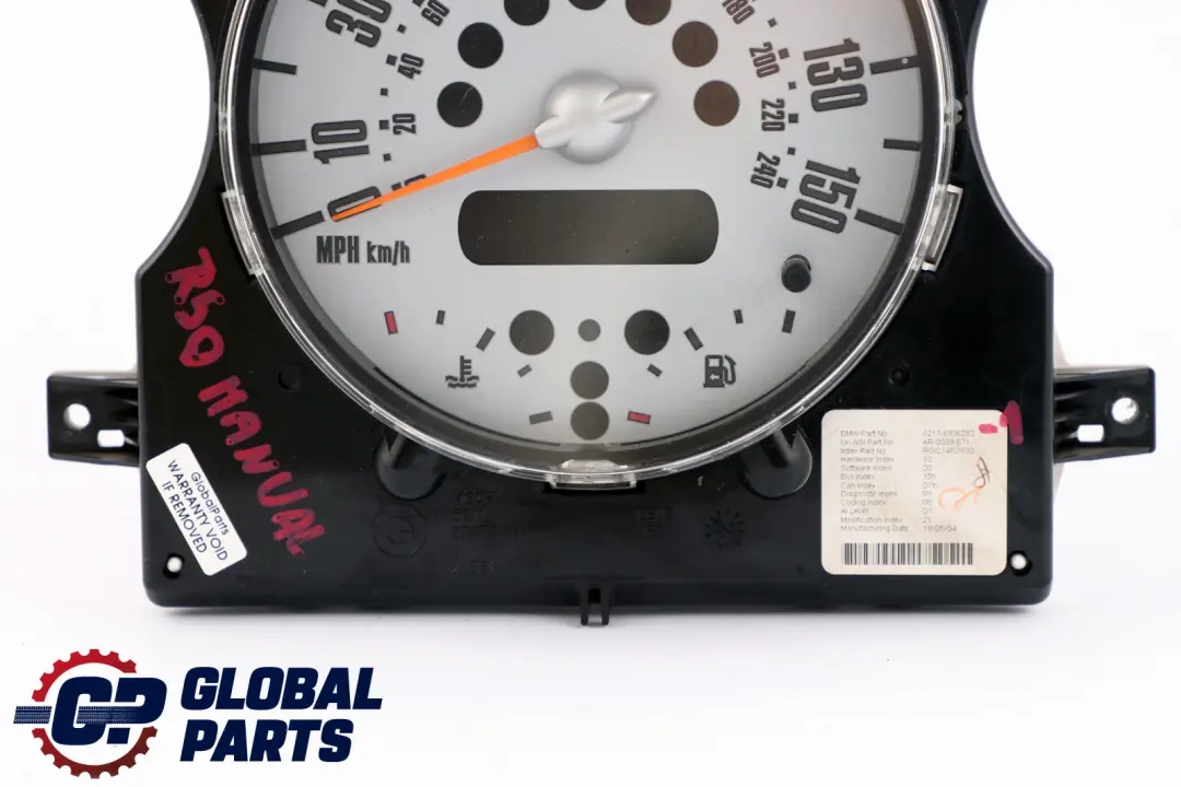 MINI Cooper One 1 R50 Speedometer Speedo Clock Instrument Cluster - SKU rhd-6936282-1 - Part number 6936282