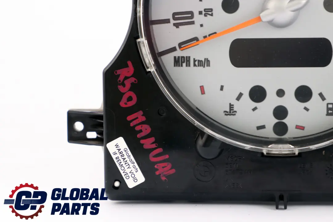 Speedometer Speedo Clock Instrument Cluster to MINI Cooper One 1 R50 with Part number 6936282 MINI Cooper One 1 R50 Speedometer Speedo Clock Instrument Cluster - SKU rhd-6936282-1 - Part number 6936282