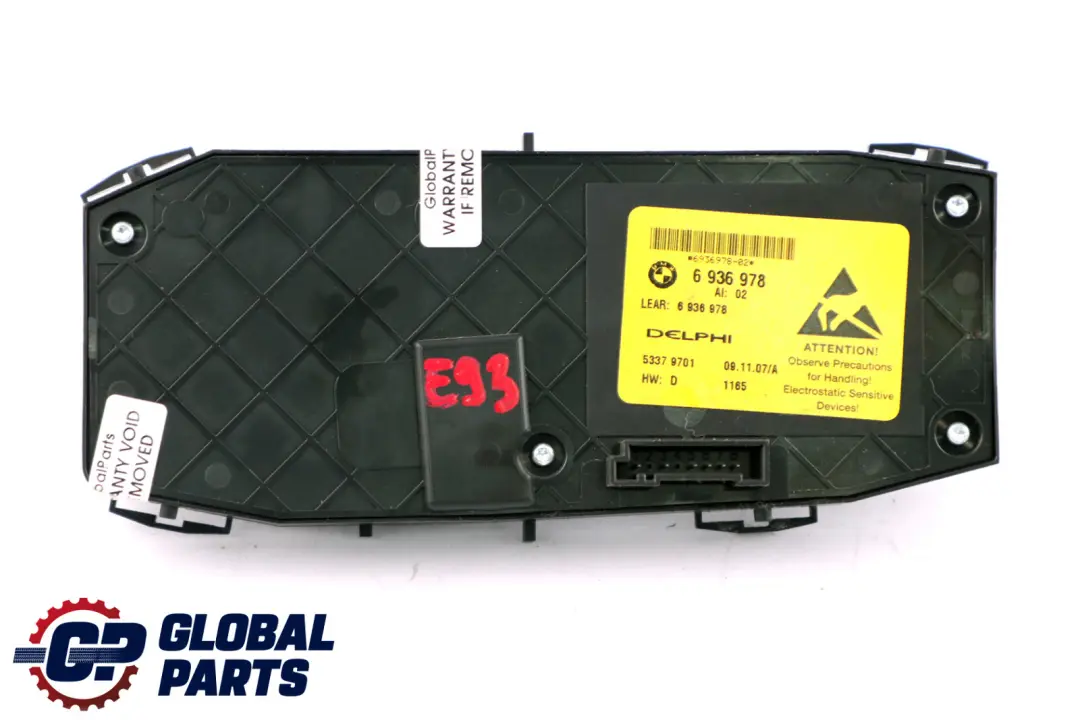 Front Right Seat O/S Adjusting Memory Switch Unit to BMW 3 Series E93 LCI with Part number 6936978 BMW 3 Series E93 LCI Front Right Seat O/S Adjusting Memory Switch Unit - SKU rhd-6936978 - Part number 6936978