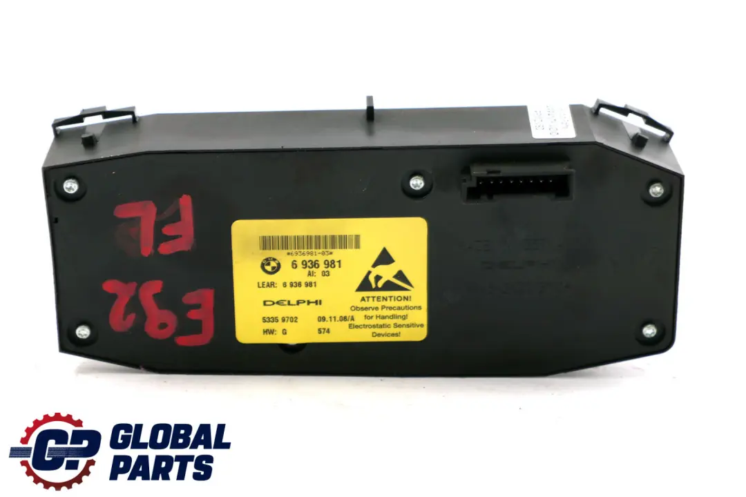 BMW Z4 3 Series E89 E92 Front Left Seat N/S Adjusting Switch Knob Panel - SKU rhd-6936981 - Part number 6936981