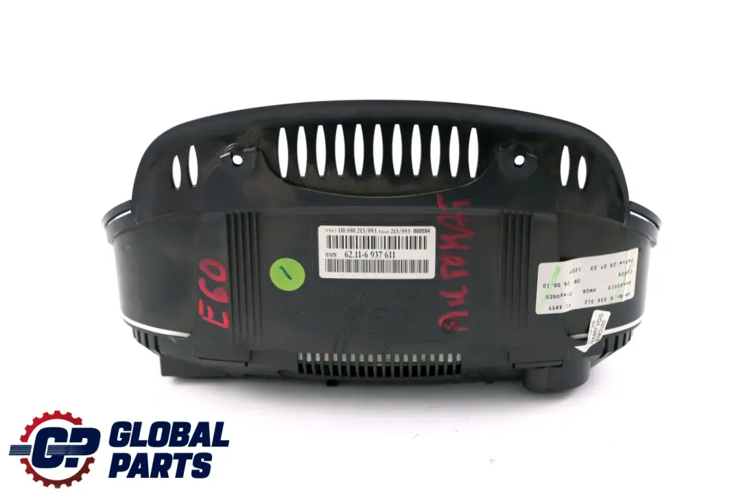 Instrument Cluster Speedo Clocks Petrol Manual 6937611 to BMW 5 Series E60 E61 with Part number 9194882 BMW 5 Series E60 E61 Instrument Cluster Speedo Clocks Petrol Manual 6937611 - SKU rhd-6937611 - Part number 9194882