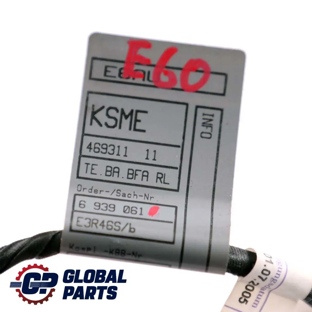 Wiring Loom Cable Seat Passenger's Side Left N/S to BMW 5 Series E60 E61 with Part number 6939061 BMW 5 Series E60 E61 Wiring Loom Cable Seat Passenger's Side Left N/S - SKU rhd-6937920 - Part number 6939061