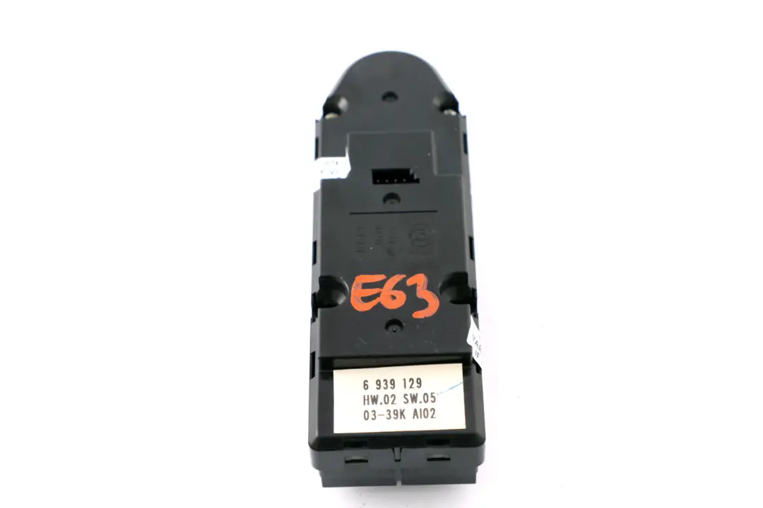 Driver's Side O/S Window Lifter Switch to BMW 6 Series E63 with Part number 6939129 BMW 6 Series E63 Driver's Side O/S Window Lifter Switch - SKU rhd-6939129 - Part number 6939129