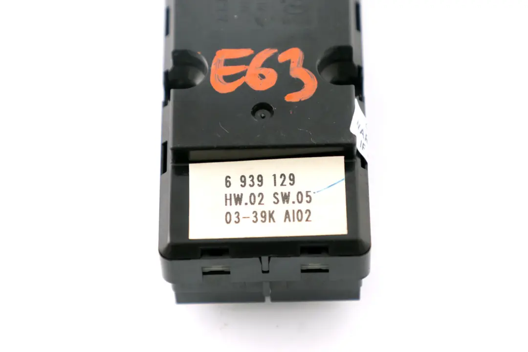Driver's Side O/S Window Lifter Switch to BMW 6 Series E63 with Part number 6939129 BMW 6 Series E63 Driver's Side O/S Window Lifter Switch - SKU rhd-6939129 - Part number 6939129