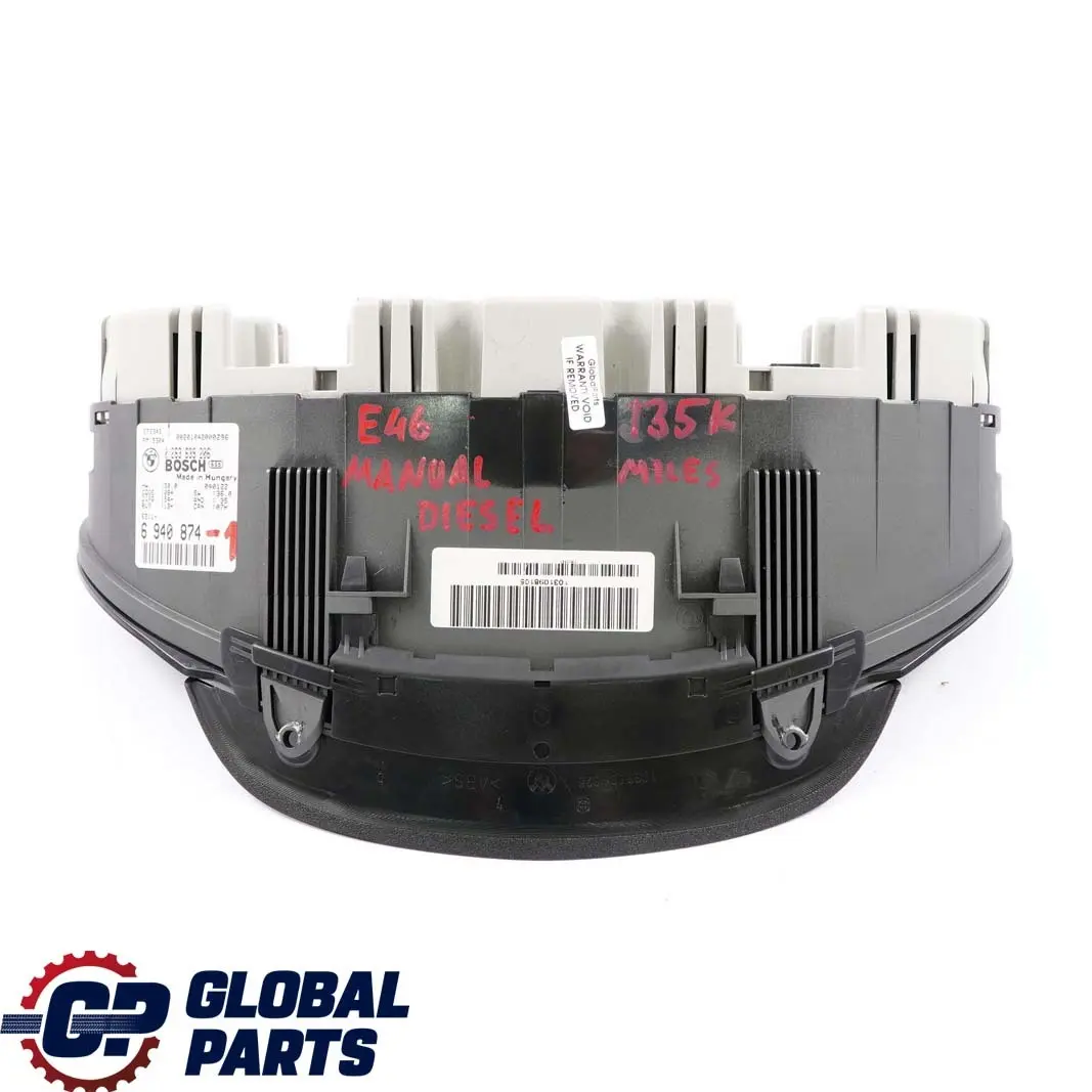 M47N M57 M57N 1 Instrument Cluster Speedo Clocks Manual to BMW 3 E46 with Part number 6940874 BMW 3 E46 M47N M57 M57N 1 Instrument Cluster Speedo Clocks Manual - SKU rhd-6940874-1 - Part number 6940874