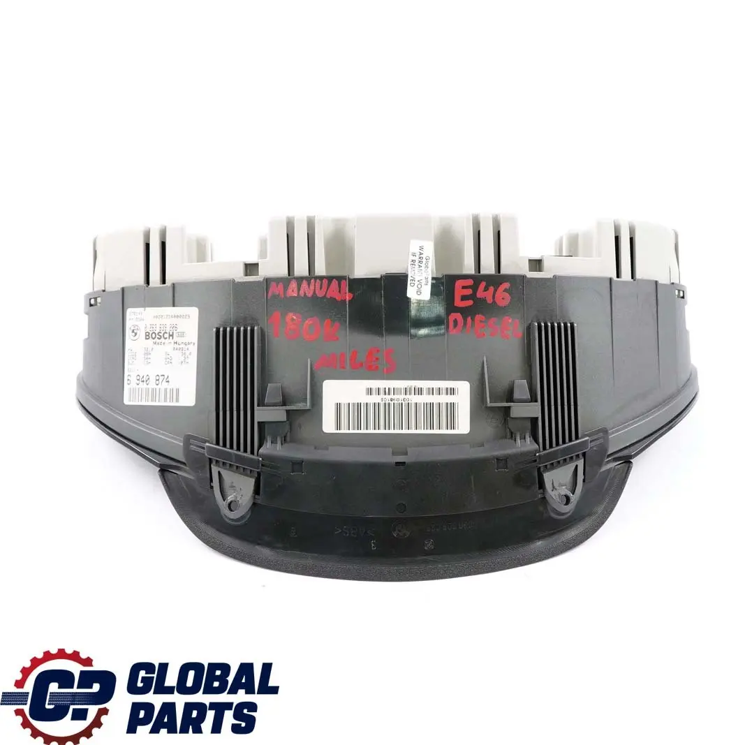 M47N M57 M57N Instrument Cluster Speedo Clocks Manual Diesel to BMW 3 E46 with Part number 6940874 BMW 3 E46 M47N M57 M57N Instrument Cluster Speedo Clocks Manual Diesel - SKU rhd-6940874 - Part number 6940874