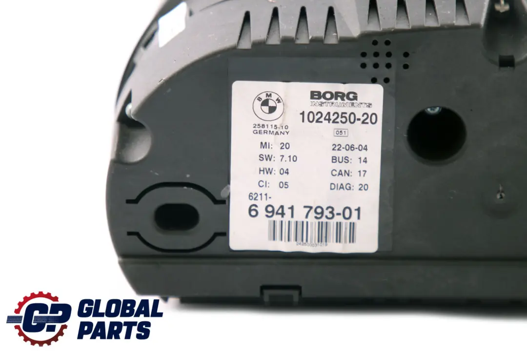 Instrument Cluster Speedo Clocks Manual 6941793 to BMW Z4 Series E85 Cabrio Petrol with Part number 9168171 BMW Z4 Series E85 Cabrio Petrol Instrument Cluster Speedo Clocks Manual 6941793 - SKU rhd-6941793 - Part number 9168171