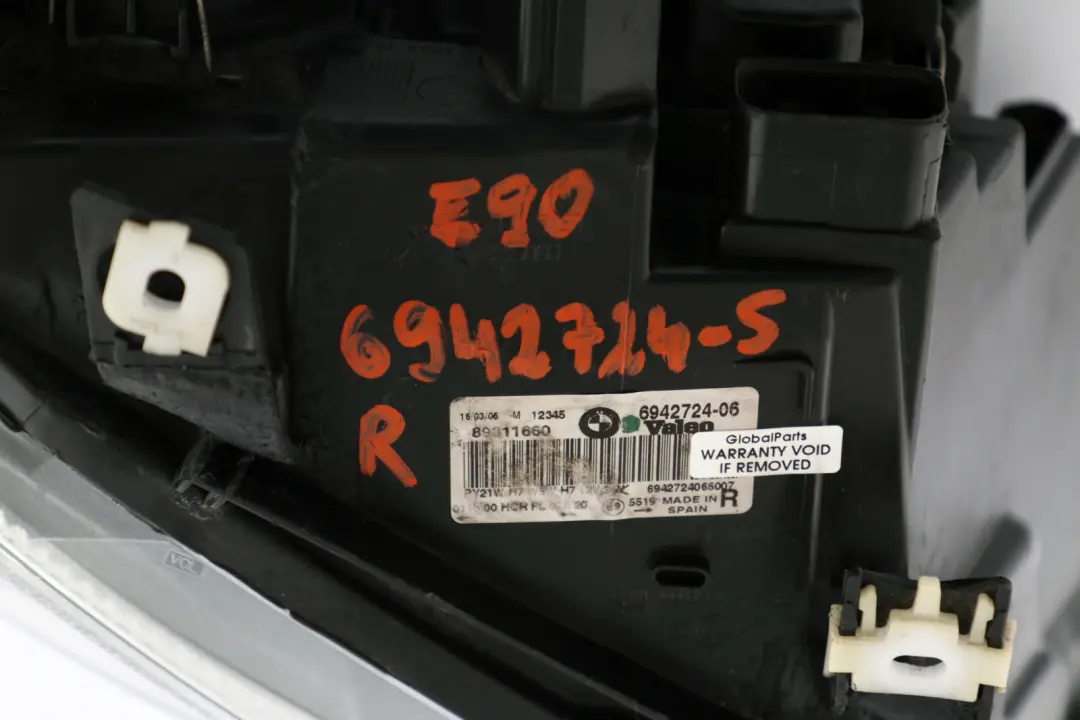 Headlight Lamp Right Driver Side O/S to BMW 3 Series E90 E91 with Part number 6942724 BMW 3 Series E90 E91 Headlight Lamp Right Driver Side O/S - SKU rhd-6942724-5 - Part number 6942724