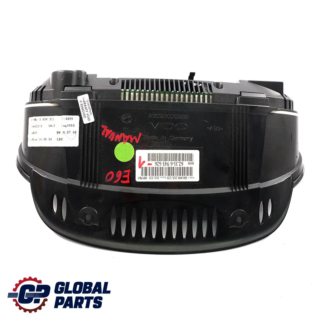 Instrument Cluster Speedo Clocks Petrol Manual to BMW 5 Series E60 E61 with Part number 6945626 BMW 5 Series E60 E61 Instrument Cluster Speedo Clocks Petrol Manual - SKU rhd-6945626-1 - Part number 6945626
