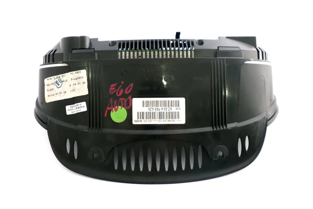 Instrument Cluster Speedo Clocks Petrol Automatic 6945626 to BMW 5 Series E60 E61 with Part number 6947356 BMW 5 Series E60 E61 Instrument Cluster Speedo Clocks Petrol Automatic 6945626 - SKU rhd-6945626 - Part number 6947356