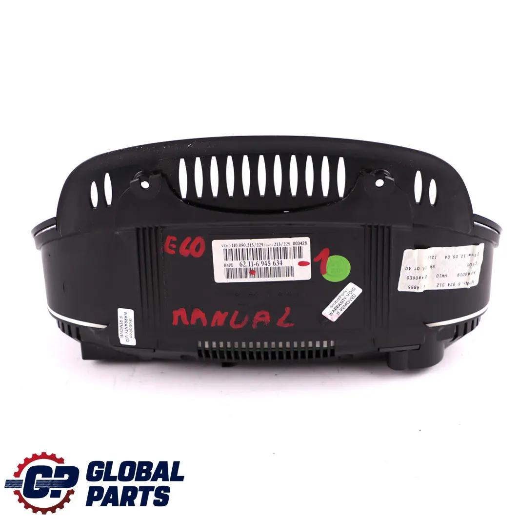 Instrument Cluster Speedo Clocks Manual Diesel to BMW 5 Series E60 E61 with Part number 6945634 BMW 5 Series E60 E61 Instrument Cluster Speedo Clocks Manual Diesel - SKU rhd-6945634-1 - Part number 6945634