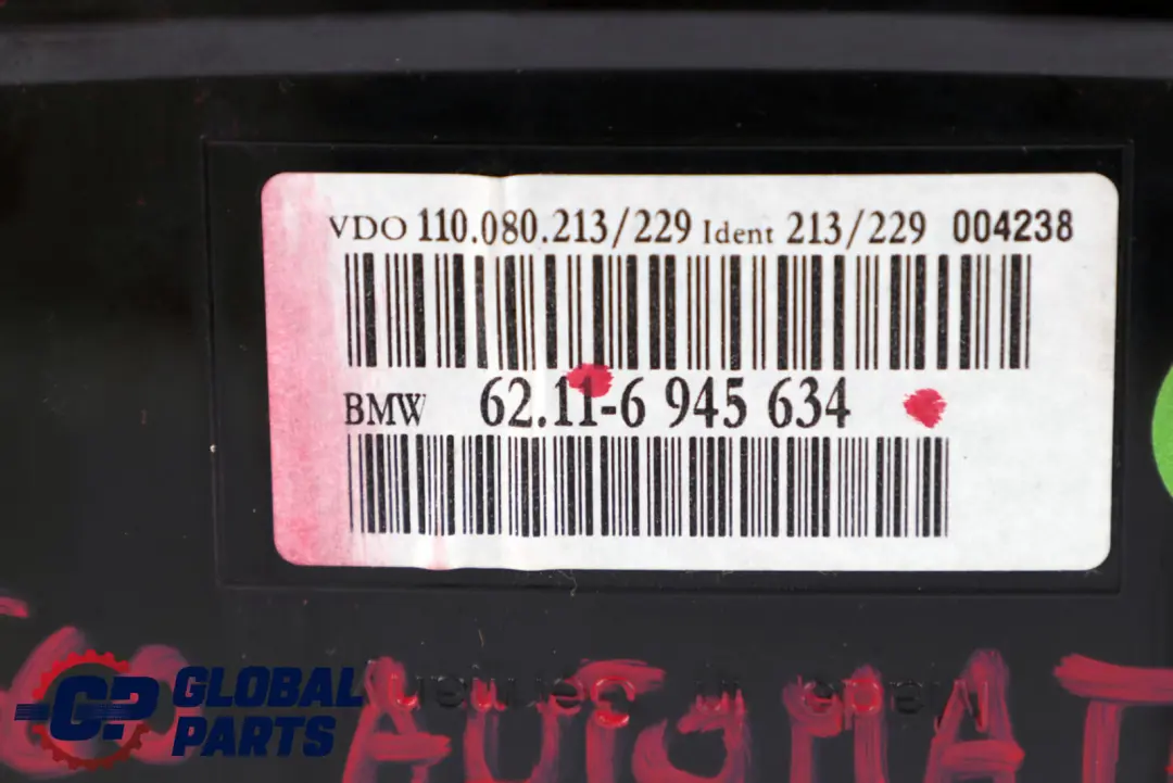 Instrument Cluster Speedo Clocks Automatic Diesel to BMW 5 Series E60 E61 with Part number 6945634 BMW 5 Series E60 E61 Instrument Cluster Speedo Clocks Automatic Diesel - SKU rhd-6945634 - Part number 6945634