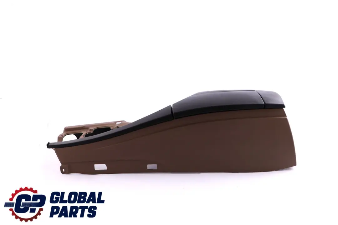 BMW 5 Series E60 E61 LCI Centre Console Armrest Leather Truffle Brown Black - SKU rhd-6951005 - Part number 6951005