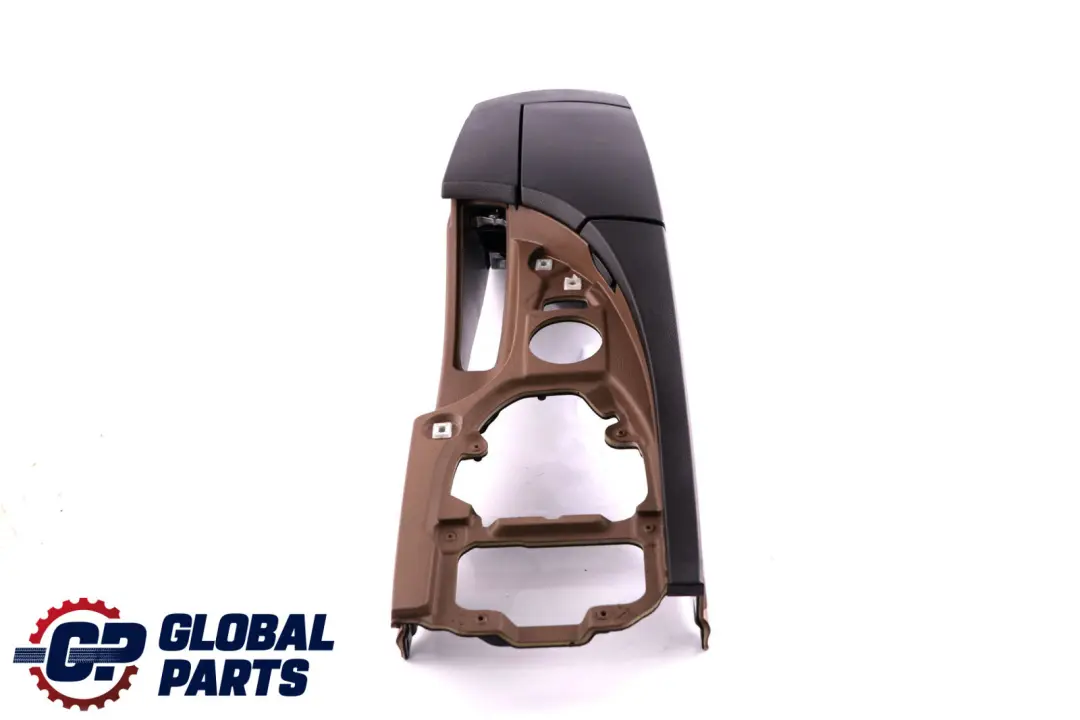 BMW 5 Series E60 E61 LCI Centre Console Armrest Leather Truffle Brown Black - SKU rhd-6951005 - Part number 6951005