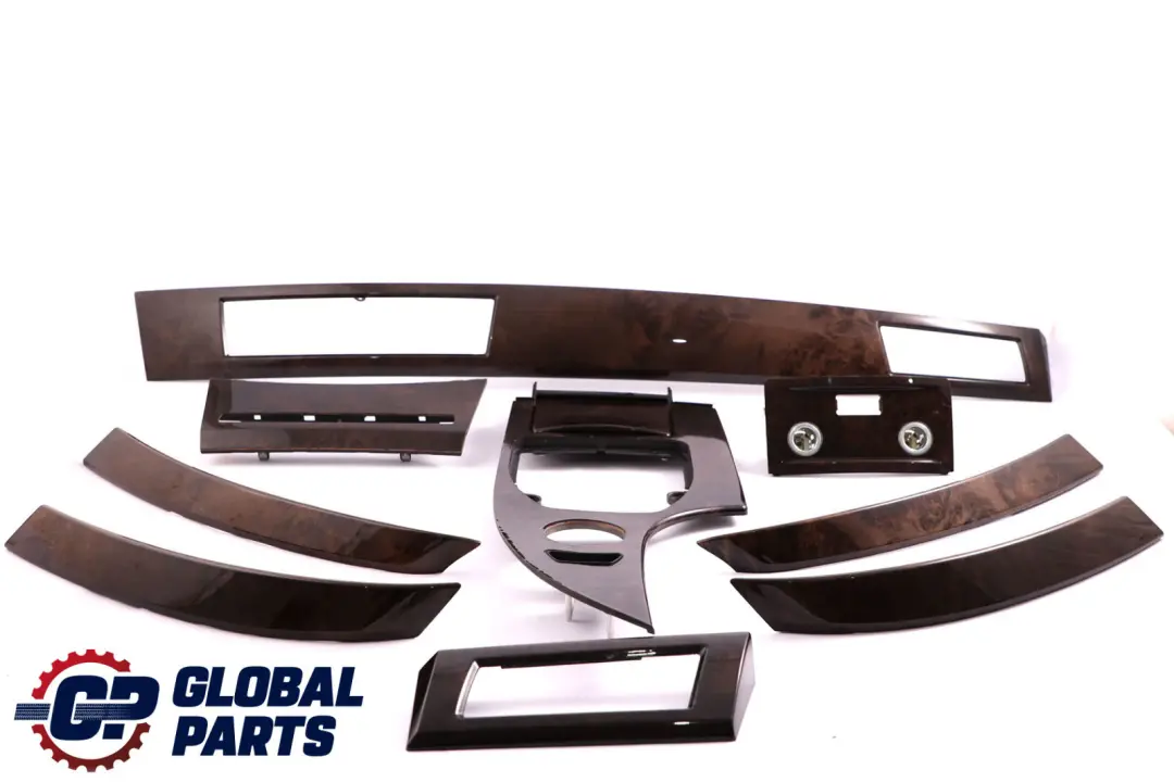 BMW 5 Series 3 E60 Decor Strip Dashboard Interior Trim Set Poplar Woodgrain - SKU rhd-6951045-3 - Part number 6951045