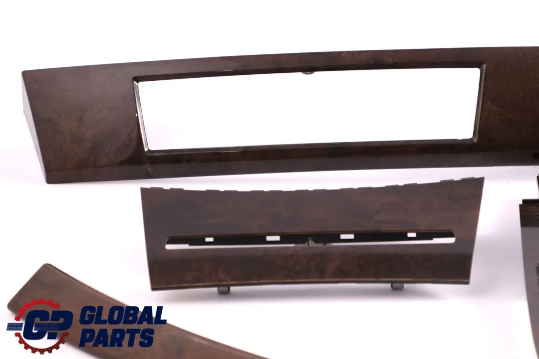 BMW 5 Series 3 E60 Decor Strip Dashboard Interior Trim Set Poplar Woodgrain - SKU rhd-6951045-3 - Part number 6951045