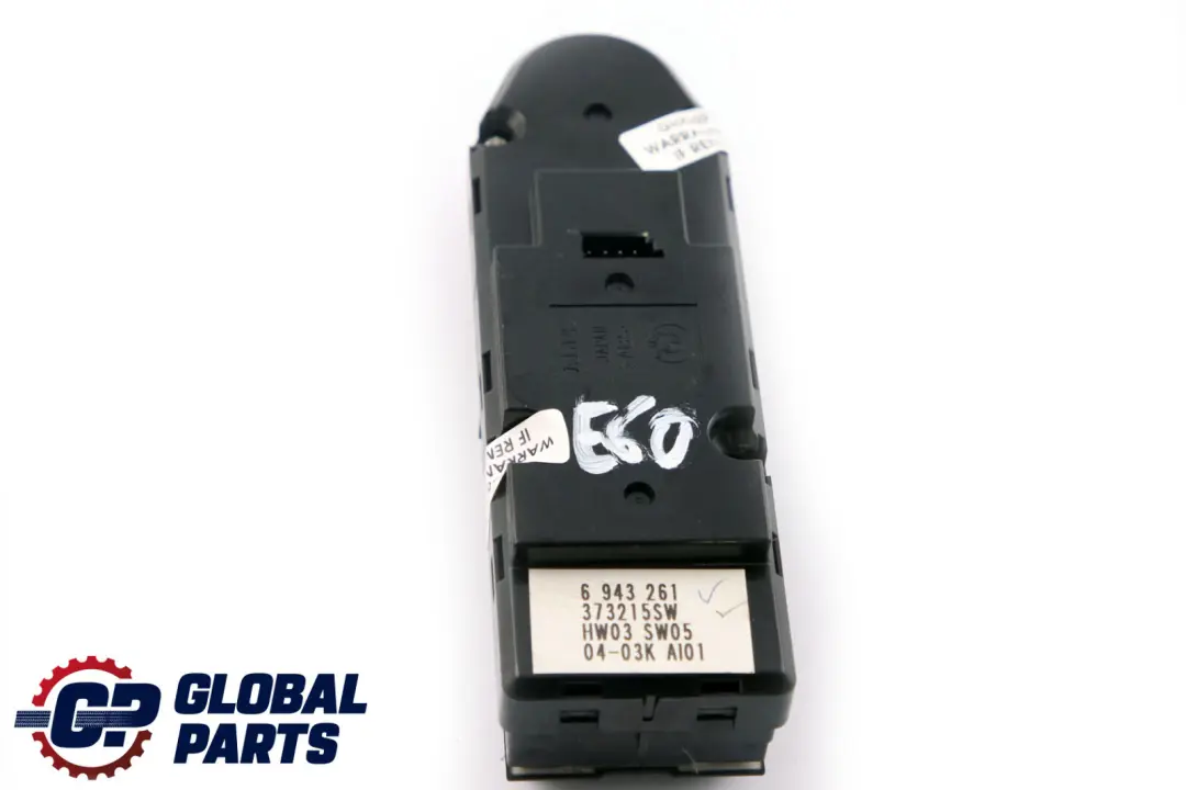 Switch Window Lifter Right Driver's Side to BMW 5 Series E60 E61 with Part number 6951924 BMW 5 Series E60 E61 Switch Window Lifter Right Driver's Side - SKU rhd-6951924 - Part number 6951924