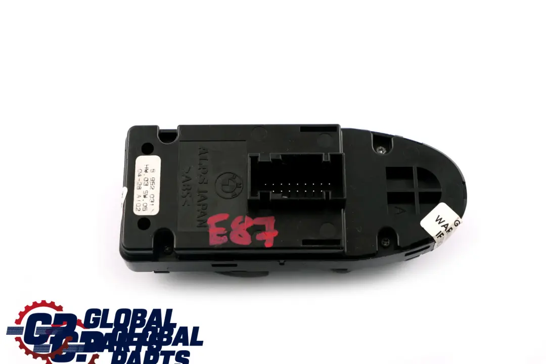 BMW 1 Series E87 Switch Window Lifter Driver's Side Black 6952031 - SKU rhd-6952031 - Part number 9217240