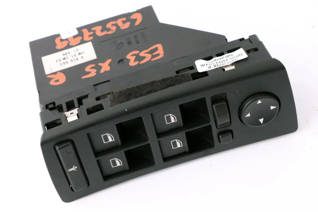 Fold Right O/S Window Lifter Switch Unit Black to BMW X5 Series E53 Power with Part number 6952799 BMW X5 Series E53 Power Fold Right O/S Window Lifter Switch Unit Black - SKU rhd-6952799 - Part number 6952799