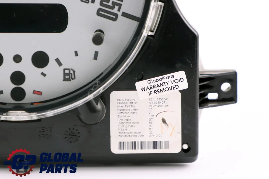 Speedometer Speedo Clock Instrument Cluster Manual to Mini Cooper One R50 R52 with Part number 6953543 Mini Cooper One R50 R52 Speedometer Speedo Clock Instrument Cluster Manual - SKU rhd-6953543 - Part number 6953543