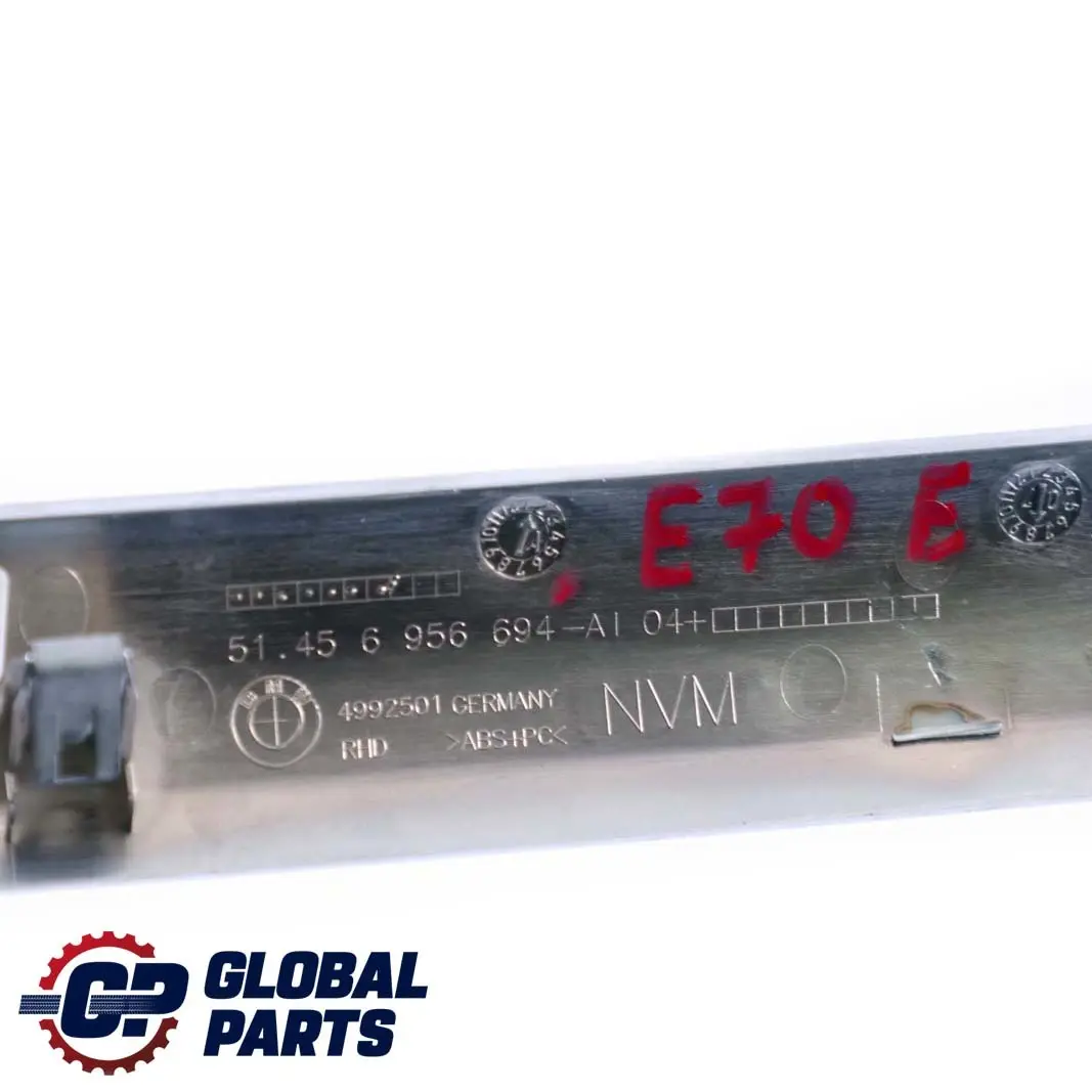 Glove Box Switch Dash Strip Cover Trim Pearl Chrome to BMW X5 X6 E70 E71 with Part number 6956694 BMW X5 X6 E70 E71 Glove Box Switch Dash Strip Cover Trim Pearl Chrome - SKU rhd-6956694 - Part number 6956694