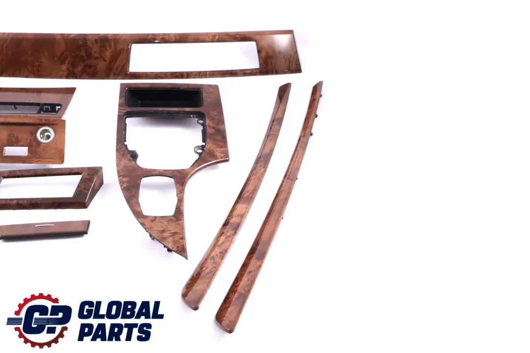 Decor Strip Dashboard Interior Trim Set Poplar Woodgrain to BMW 5 Series 2 E60 LCI with Part number 6957146 BMW 5 Series 2 E60 LCI Decor Strip Dashboard Interior Trim Set Poplar Woodgrain - SKU rhd-6957146-2 - Part number 6957146