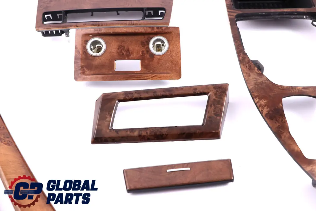 Decor Strip Dashboard Interior Trim Set Poplar Woodgrain to BMW 5 Series 2 E60 LCI with Part number 6957146 BMW 5 Series 2 E60 LCI Decor Strip Dashboard Interior Trim Set Poplar Woodgrain - SKU rhd-6957146-2 - Part number 6957146
