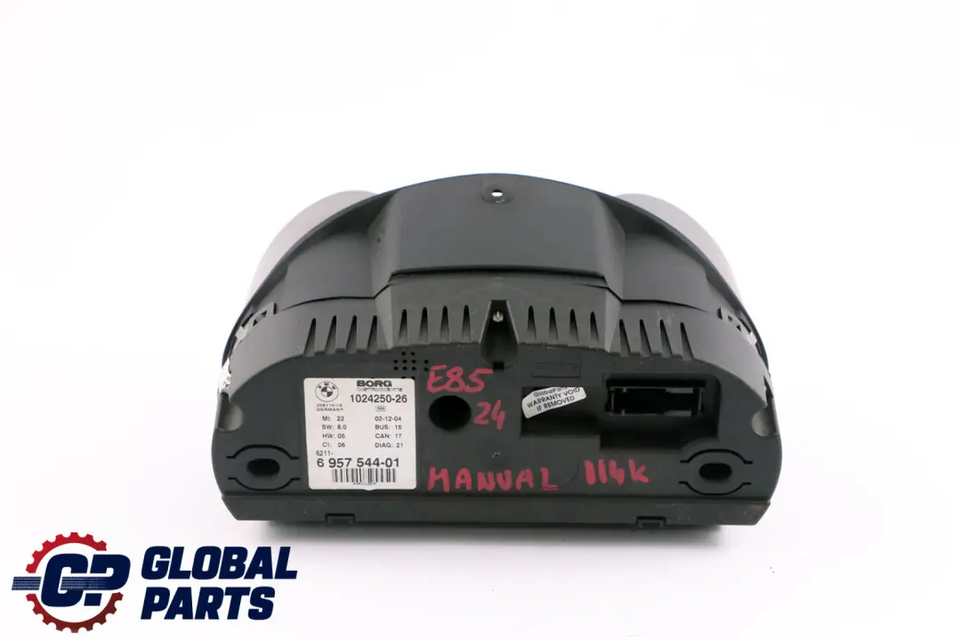 Instrument Cluster Speedo Clocks Manual 6957544 to BMW Z4 Series E85 Petrol with Part number 9168171 BMW Z4 Series E85 Petrol Instrument Cluster Speedo Clocks Manual 6957544 - SKU rhd-6957544 - Part number 9168171