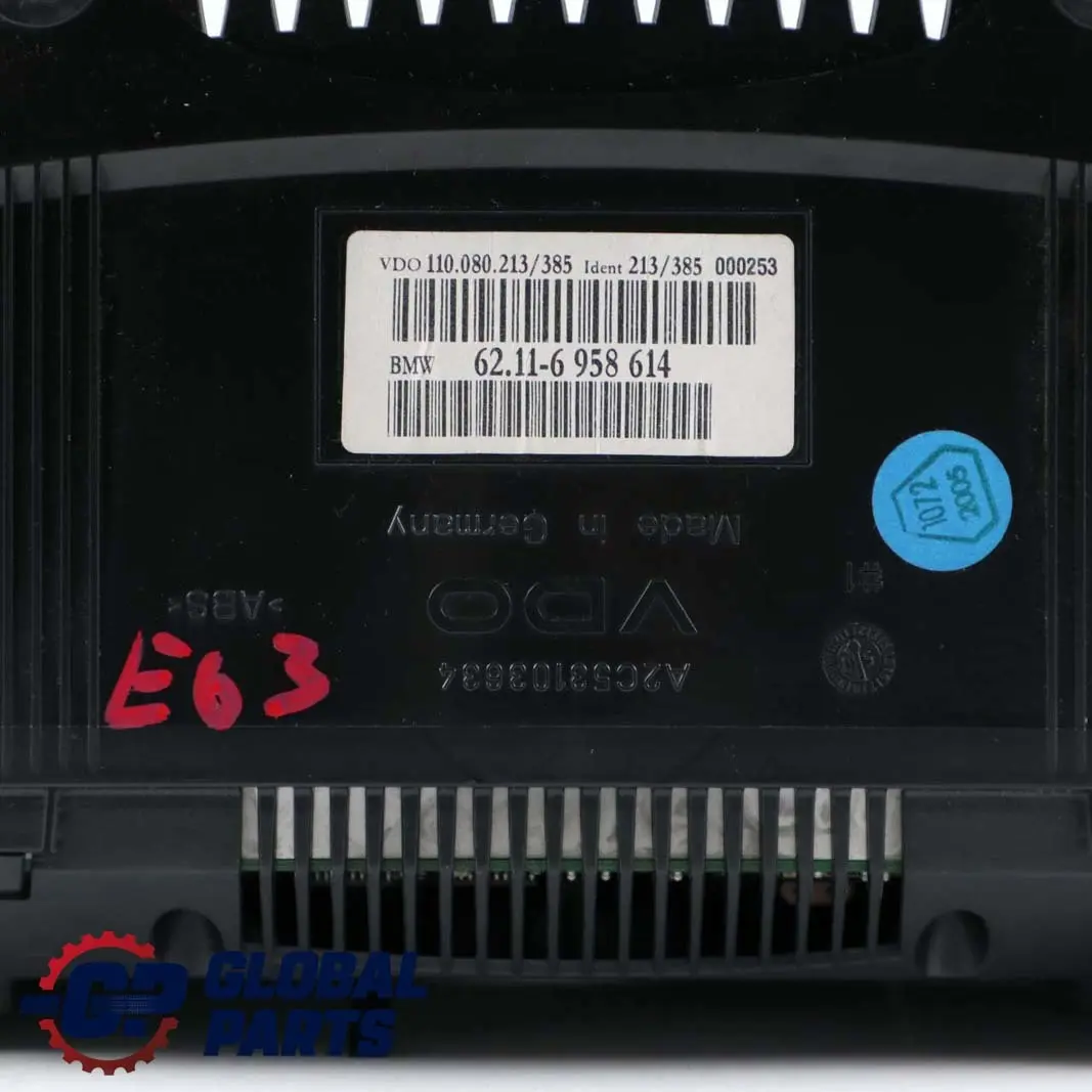 Instrument Cluster Speedo Clocks Automatic Petrol to BMW 6 Series E63 E64 with Part number 6958614 BMW 6 Series E63 E64 Instrument Cluster Speedo Clocks Automatic Petrol - SKU rhd-6958614 - Part number 6958614