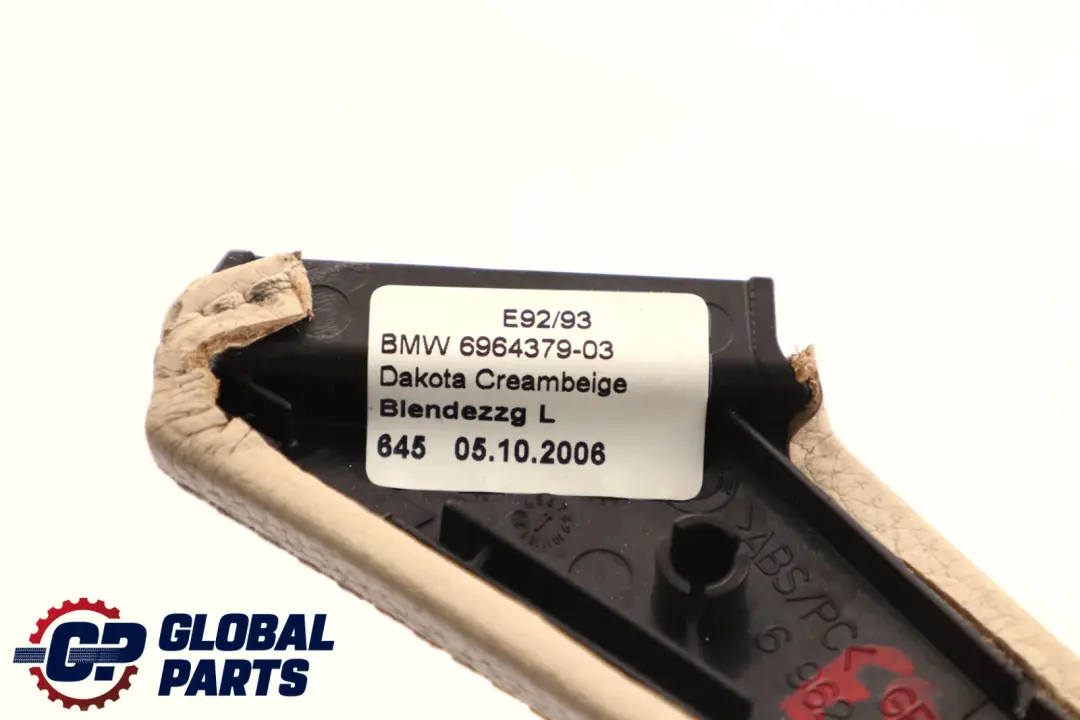 Door Cover Interior Handle Leather Left N/S Beige 6962583 to BMW 3 Series E92 E93 with Part number 6964381 BMW 3 Series E92 E93 Door Cover Interior Handle Leather Left N/S Beige 6962583 - SKU rhd-6964379 - Part number 6964381