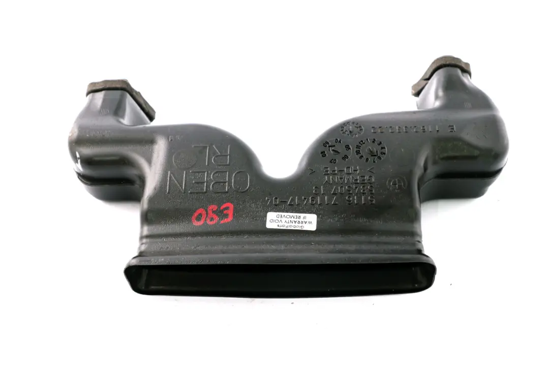 Heater Rear Duct Intermediate Piece 7119417 to BMW 3 Series E90 E91 E92 LCI with Part number 6968448 BMW 3 Series E90 E91 E92 LCI Heater Rear Duct Intermediate Piece 7119417 - SKU rhd-6968448 - Part number 6968448