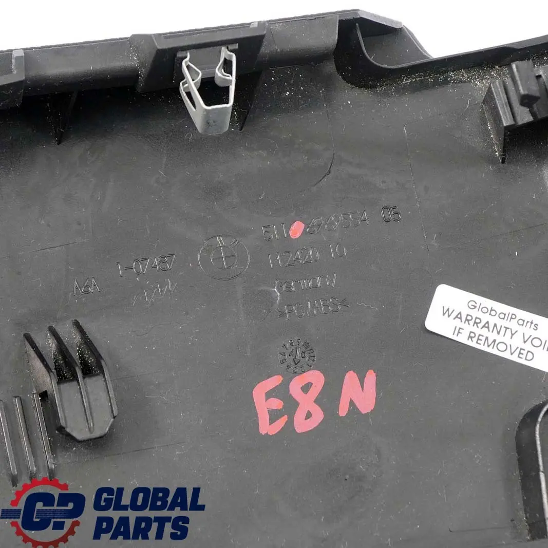 Trim Cover Glove Box Glovebox Outer to BMW 1 Series E81 E82 E87 LCI E88 with Part number 6969554 BMW 1 Series E81 E82 E87 LCI E88 Trim Cover Glove Box Glovebox Outer - SKU rhd-6969554 - Part number 6969554